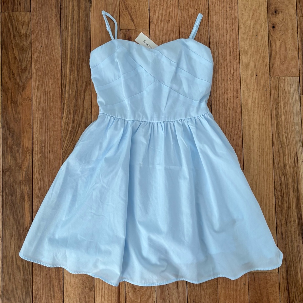 Francesca's Flowy Blue Spaghetti Strap Sundress
